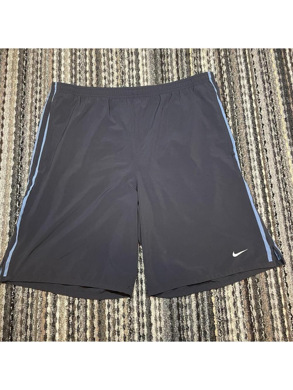 Nike Dri-FIT Power 9" Tennis Training Shorts Mens Medium Gray Blue Nike Court